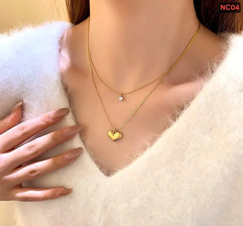 One Love one Stone two Layer Chain