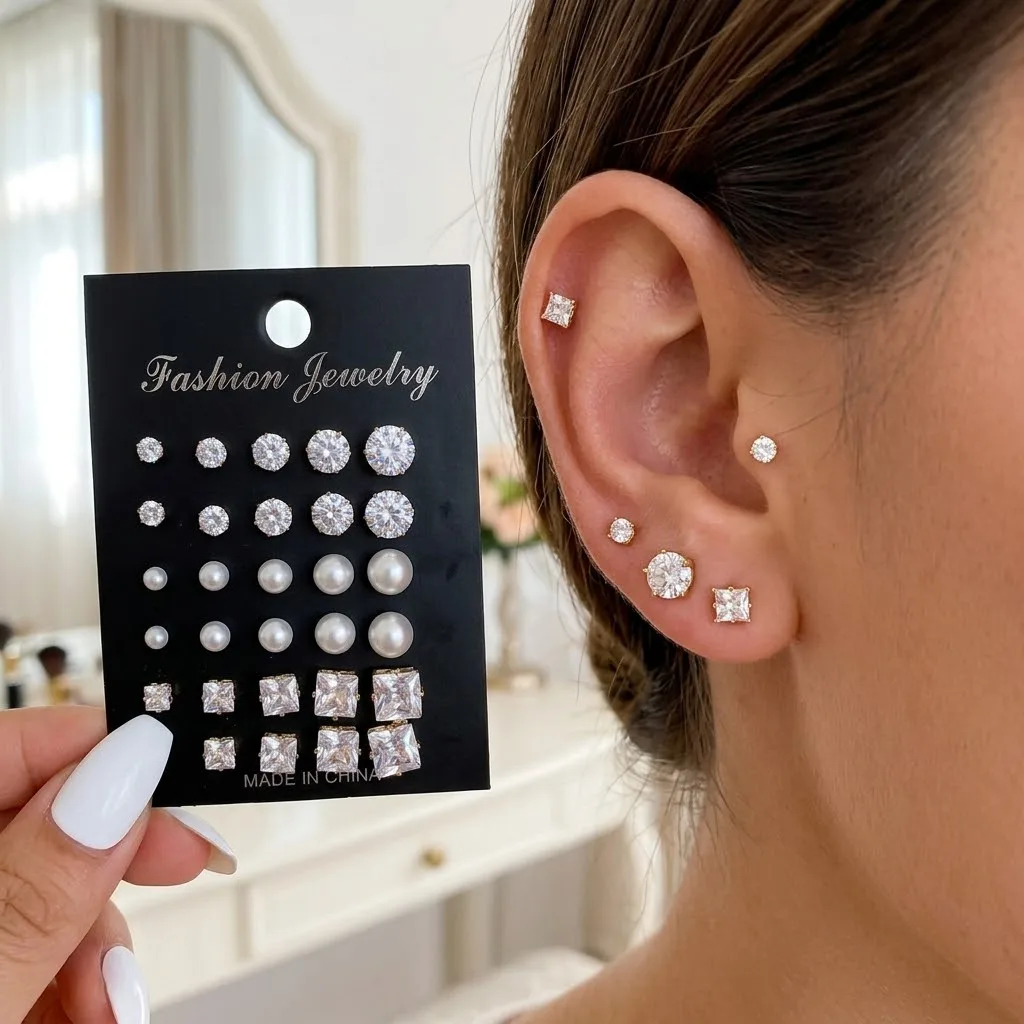 15 Pair Earrings Set