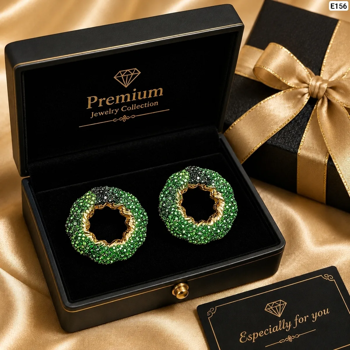 Crystel Diamond Cut Round Earrings - slide 2
