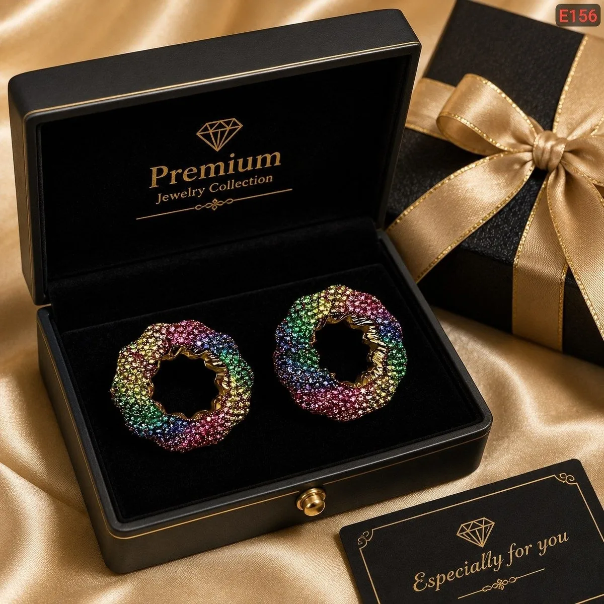 Crystel Diamond Cut Round Earrings - slide 3