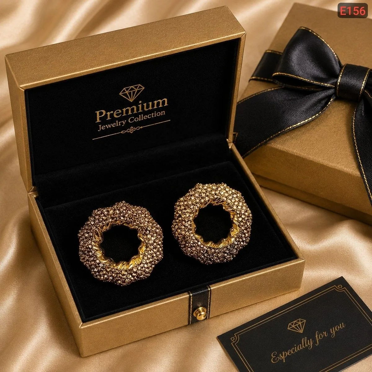 Crystel Diamond Cut Round Earrings - slide 5