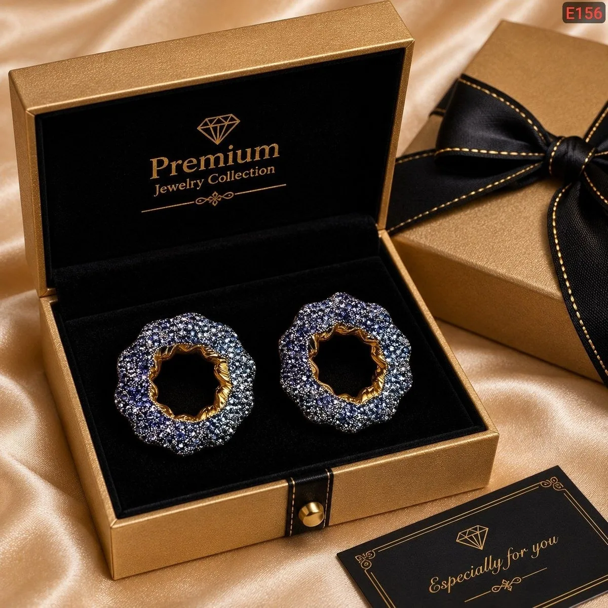 Crystel Diamond Cut Round Earrings - slide 4