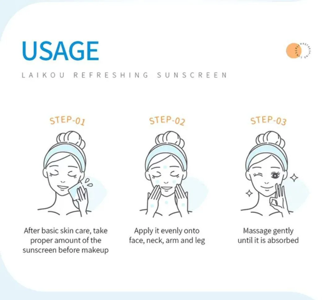Laikou Refreshing Whitening Sunscreen - slide 3