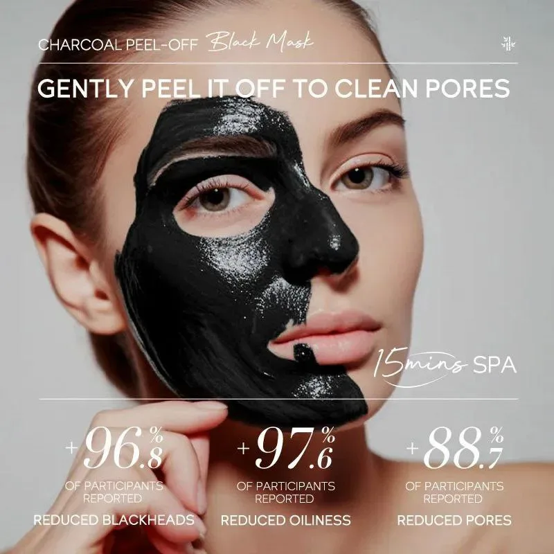 LAIKOU Bamboo Blackhead Removal MaskCharcoal Black Peel Off Face Mask - slide 2