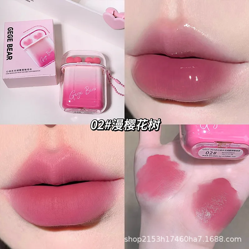 Earbud Gege Bear Lipstick mud + glossy lip glaze - slide 3