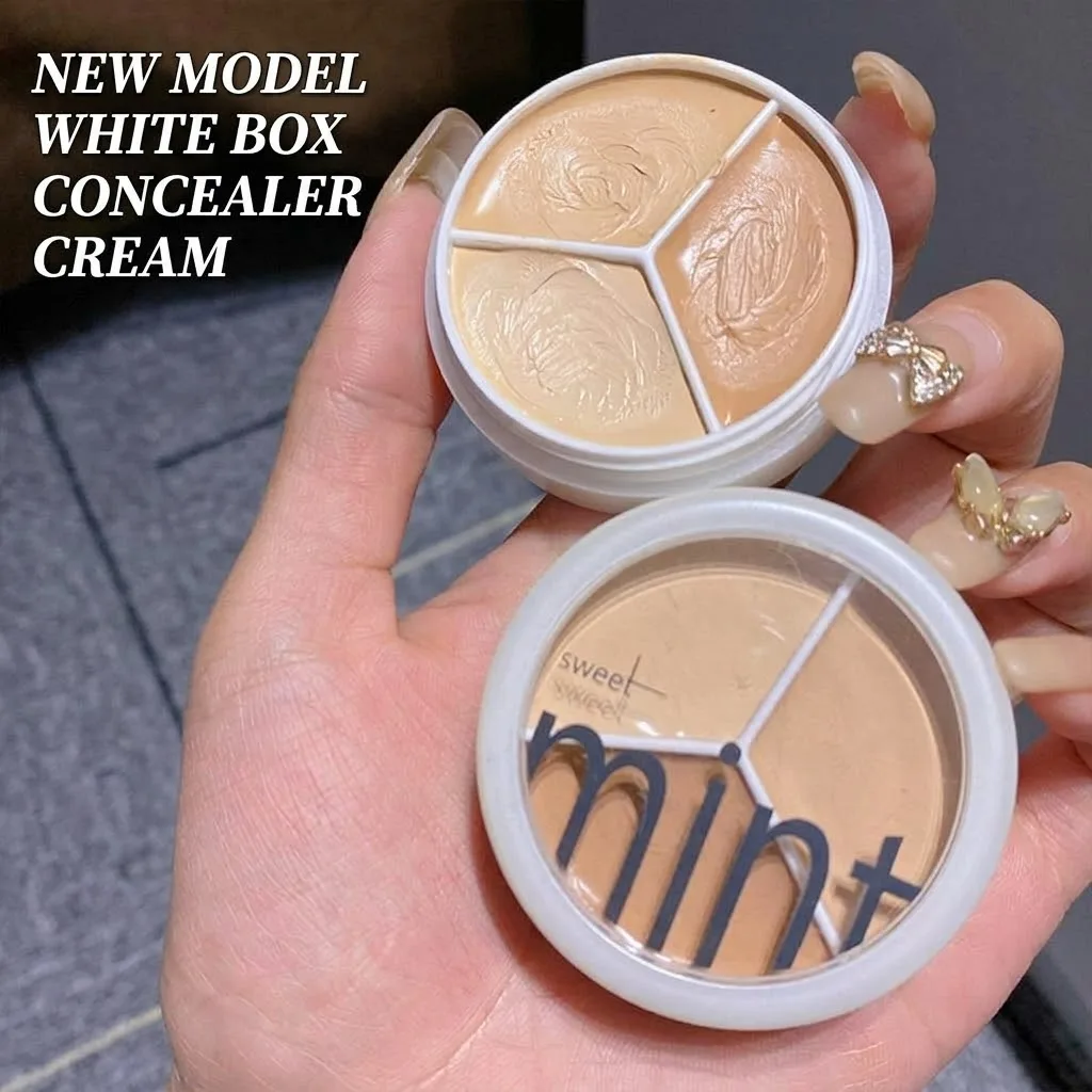 Sweet mint three-color concealer (With Makeup Puff Free) - slide 3
