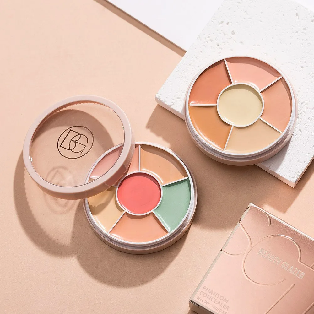 Beauty Glazed Six-color concealer (With Makeup Puff Free)