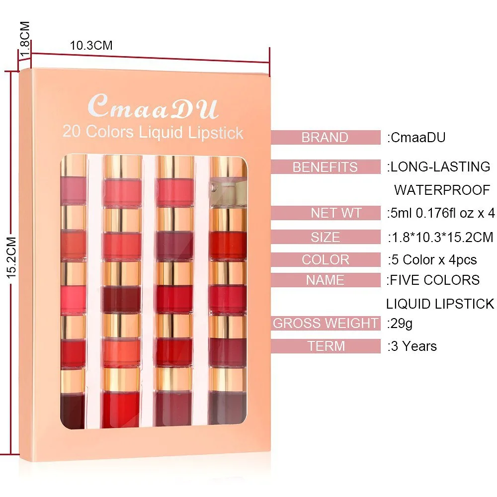 20 Color CmaaDU Liquid Lipstick - slide 2