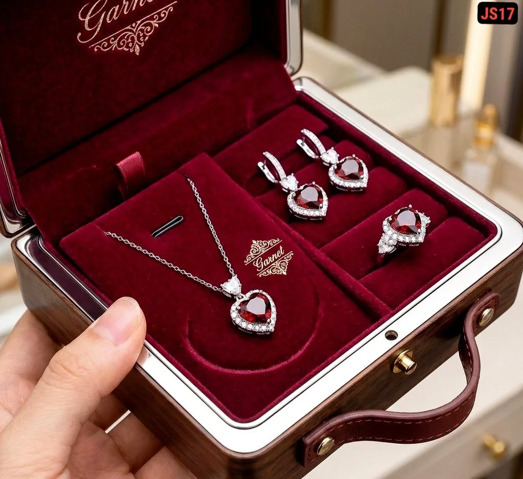 Maroon Love Jewellery Set - slide 3