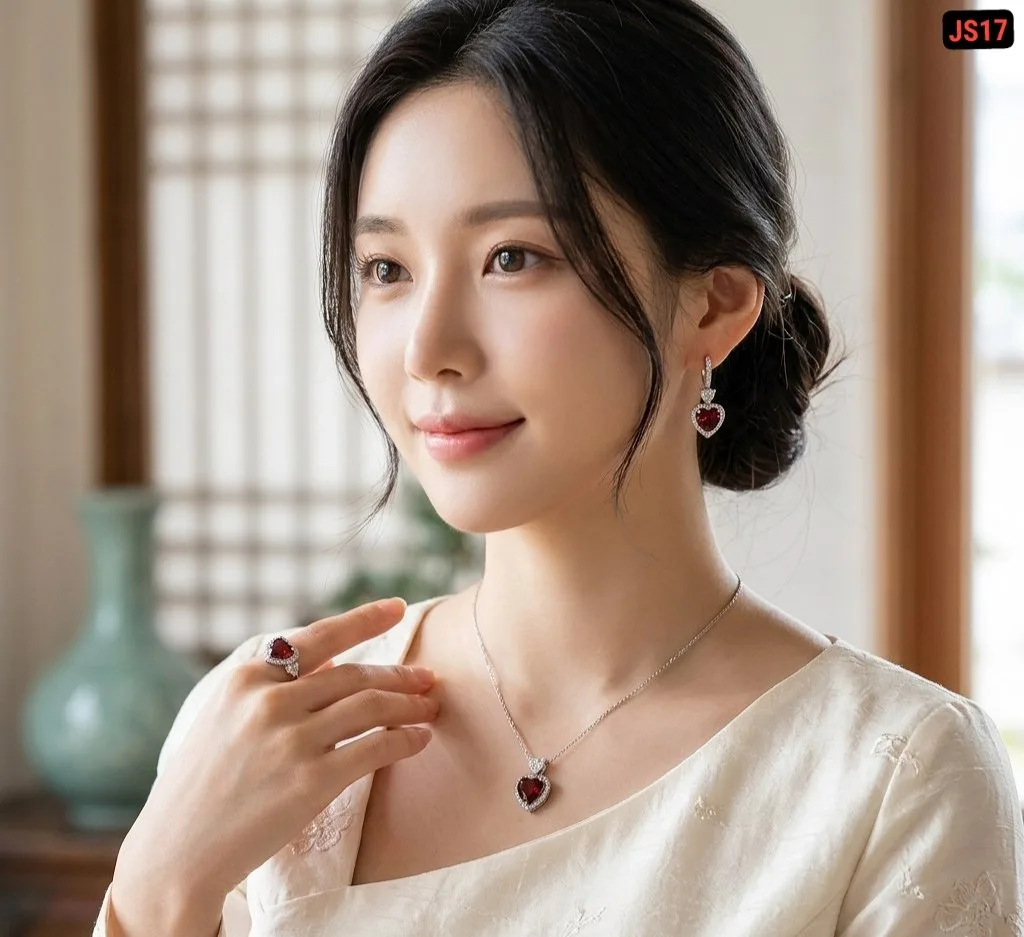 Maroon Love Jewellery Set - slide 4