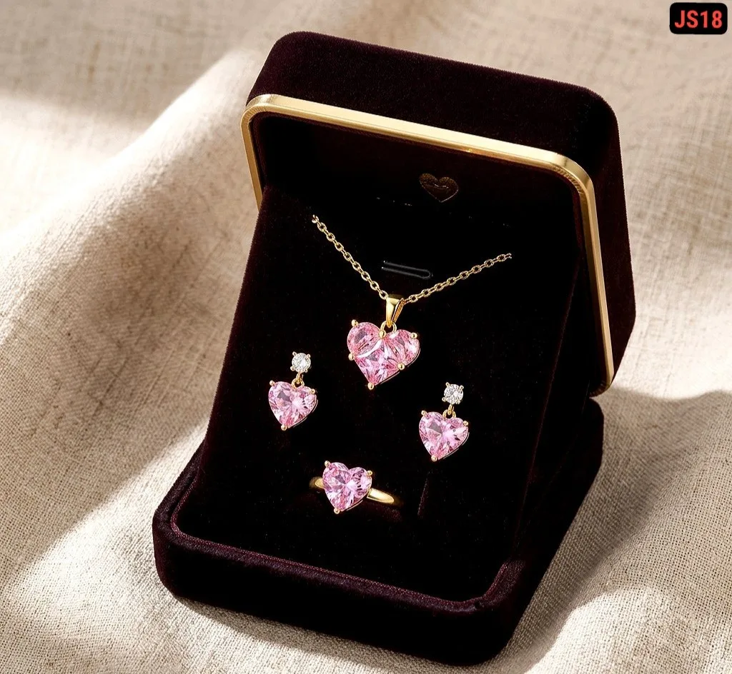 Pink Lock Love Jewellery Set - slide 2